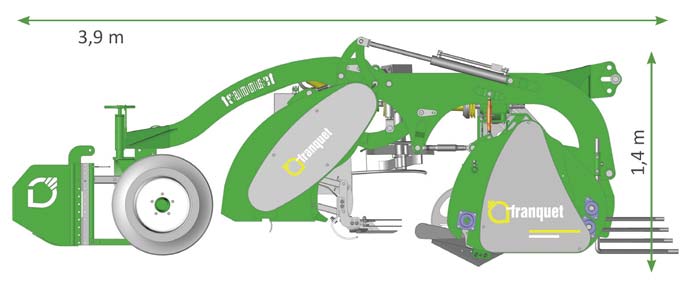 Effeuilleuse frontale à betteraves - X-Beet Franquet - Vue 3D