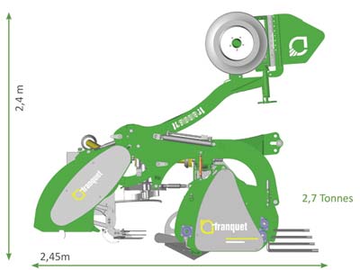 Effeuilleuse frontale à betteraves - X-Beet Franquet - Vue 3D